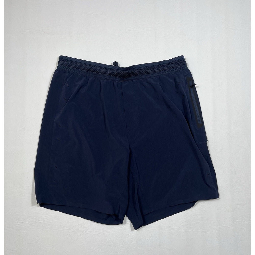 Ten Thousand Session Shorts Mens Large Blue 7" Stretch Athletic Performance